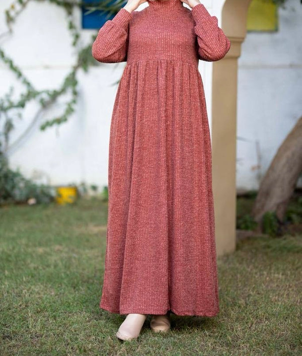 فستان دفا - وردي