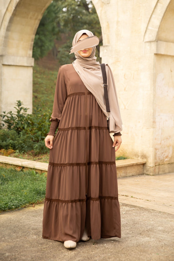 فستان خشوع - عسلي