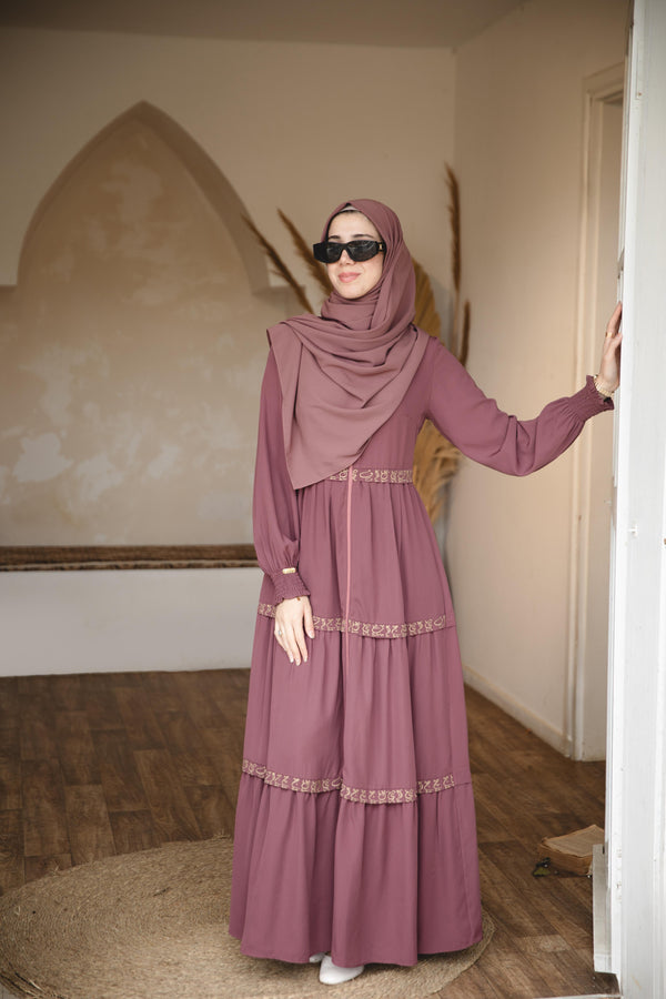 فستان عربي وردي عتيق - اختاري نمره اكبر