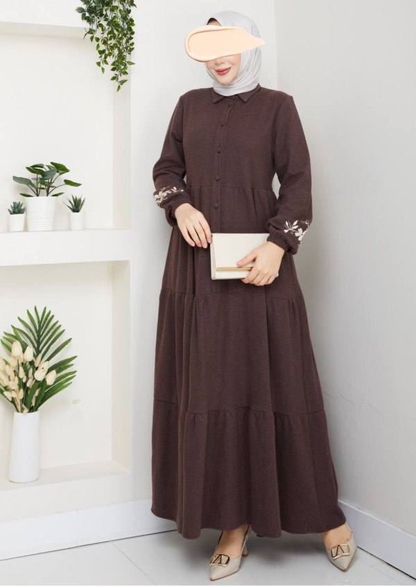 فستان يارا - بني