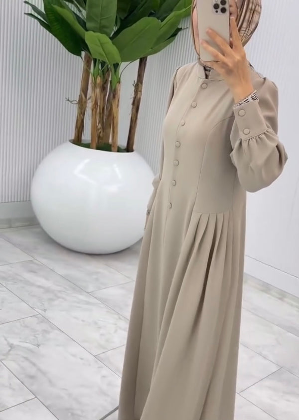 فستان رحيق - لون بيج 🌼