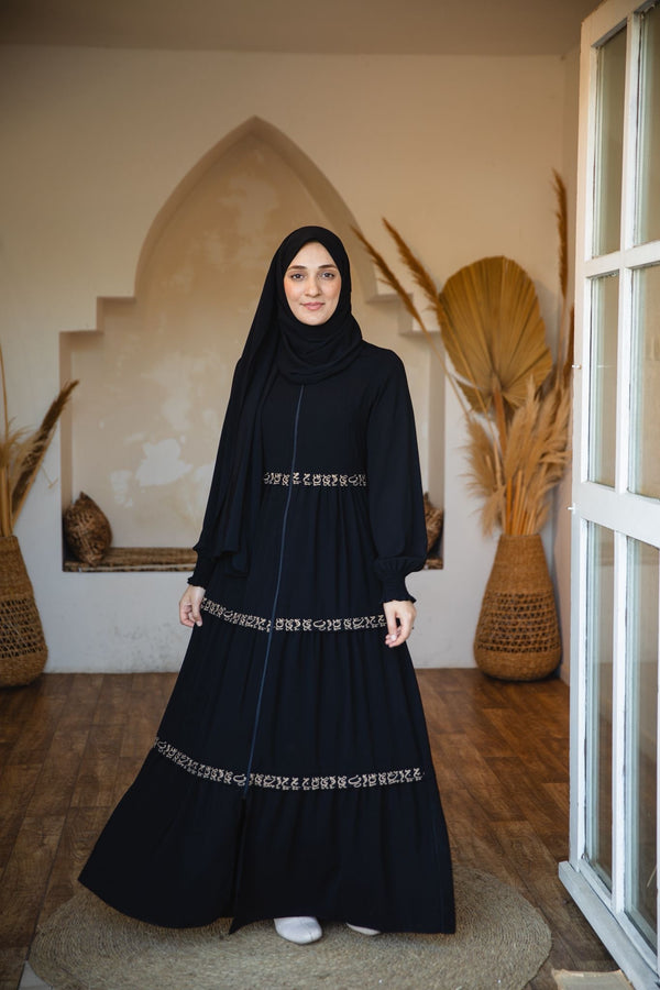 فستان الحياء عربي - اسود - اختاري نمره اكبر