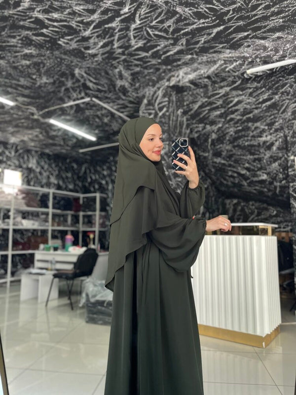 خمار اندونيسي 🌱 - لون زيتي غامق