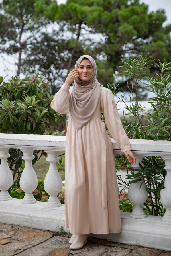 فستان ترف - لون بيج 🤍