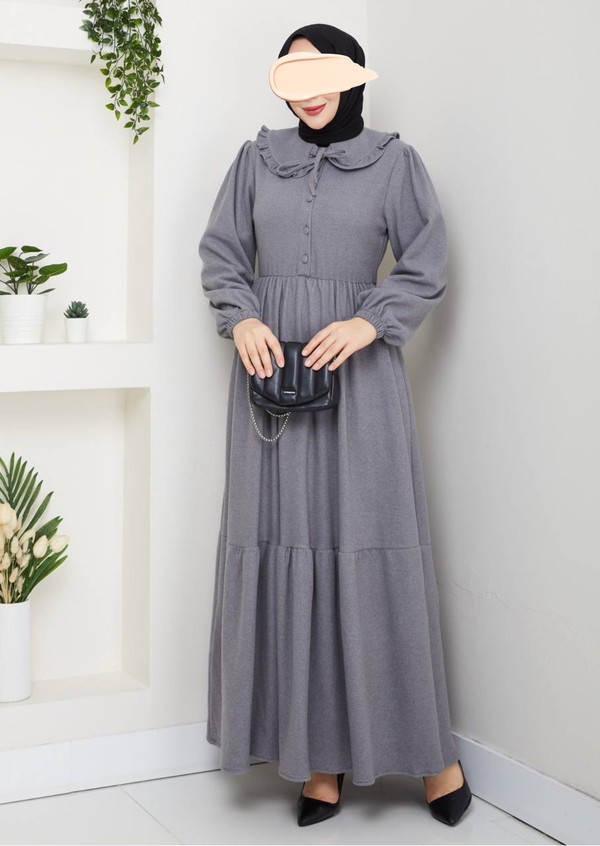 فستان شمس - رمادي