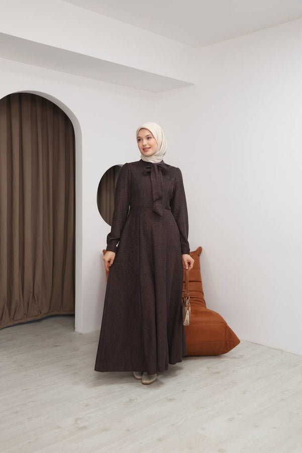 فستان رجاء - بني