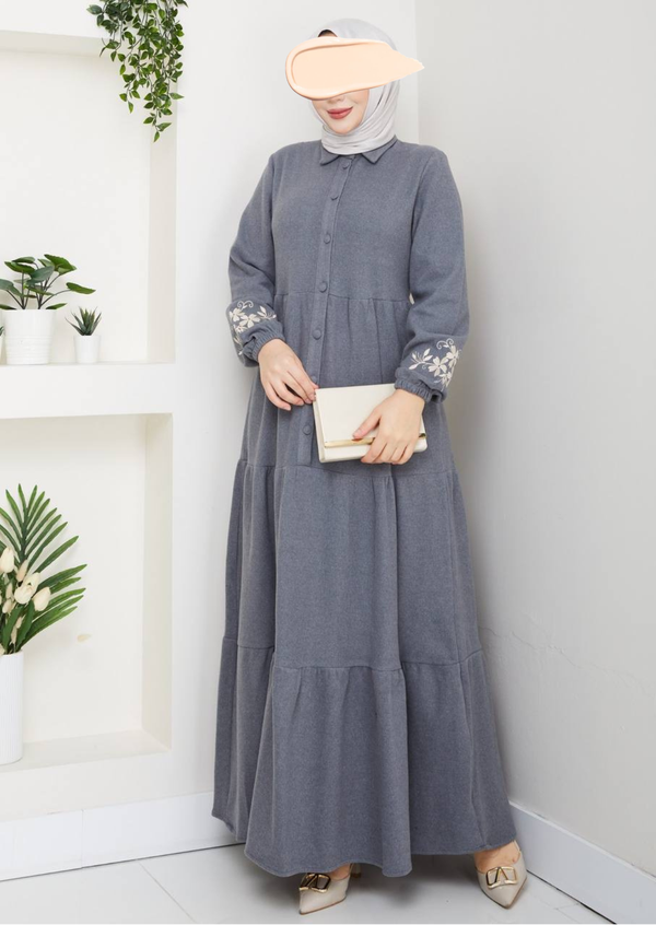 فستان يارا - رمادي