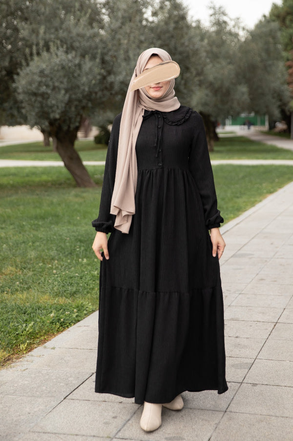 فستان ريحان - اسود