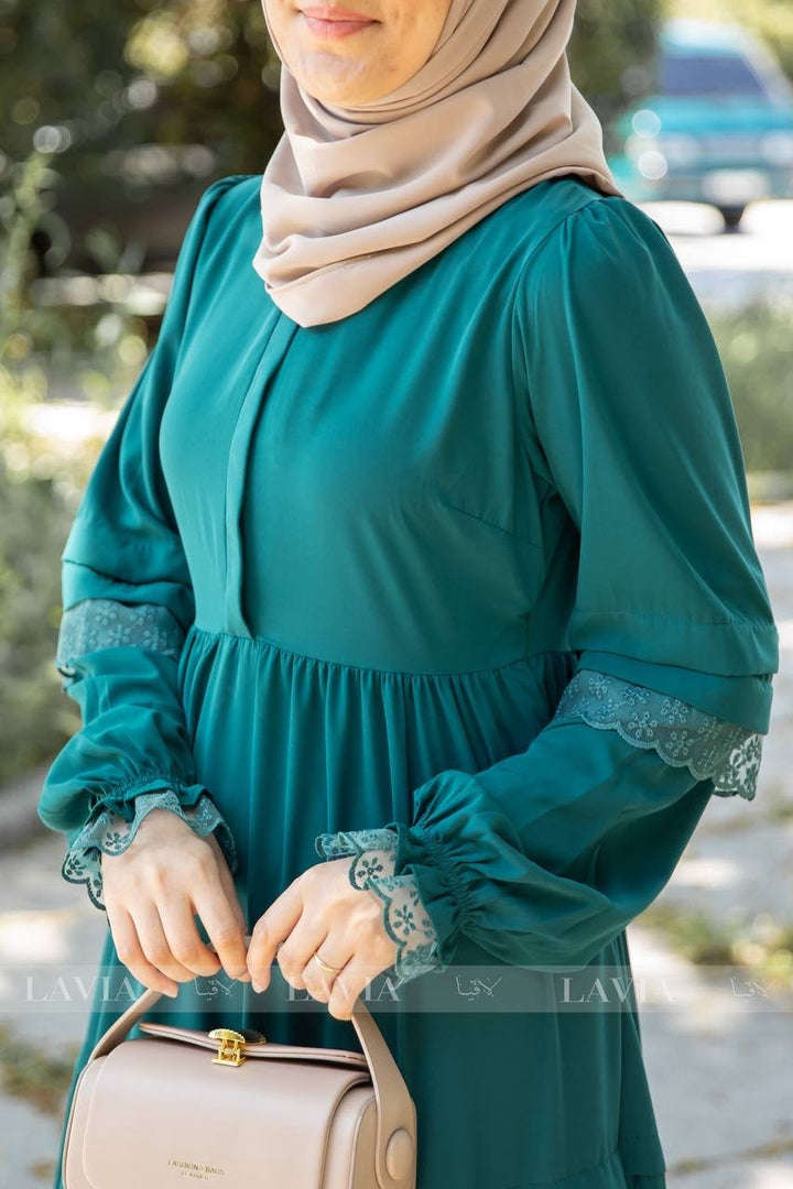 فستان الأحلام لون اخضر توركيز - Lavia