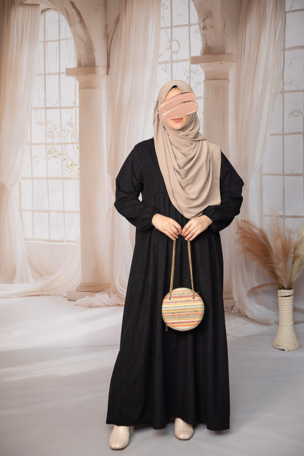 فستان غيمه - اسود