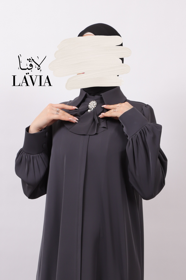 عباية فلو فخمه - لون رمادي 🩶