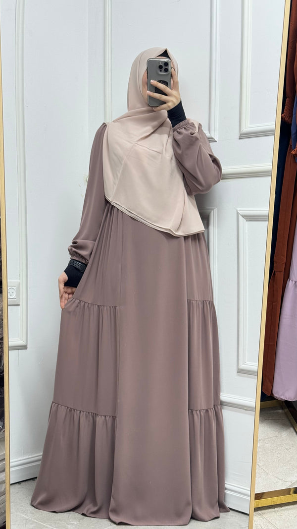 فستان خاشعة لون نود 📿🧕🏼