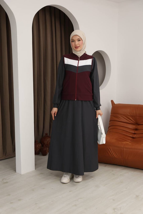 فستان بيادر - رمادي