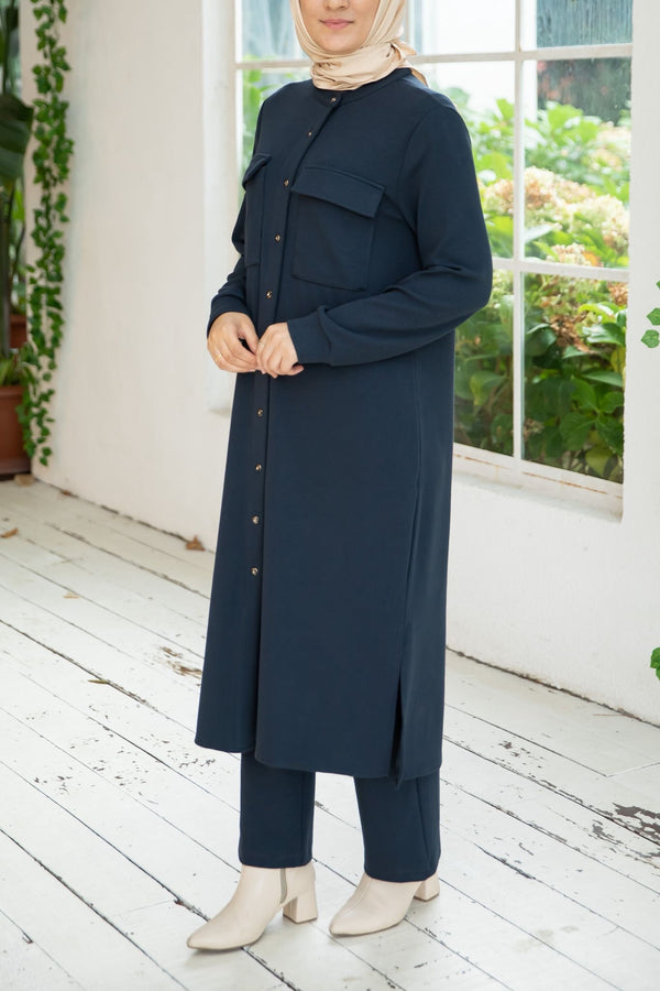 طقم كاجوال - كحلي