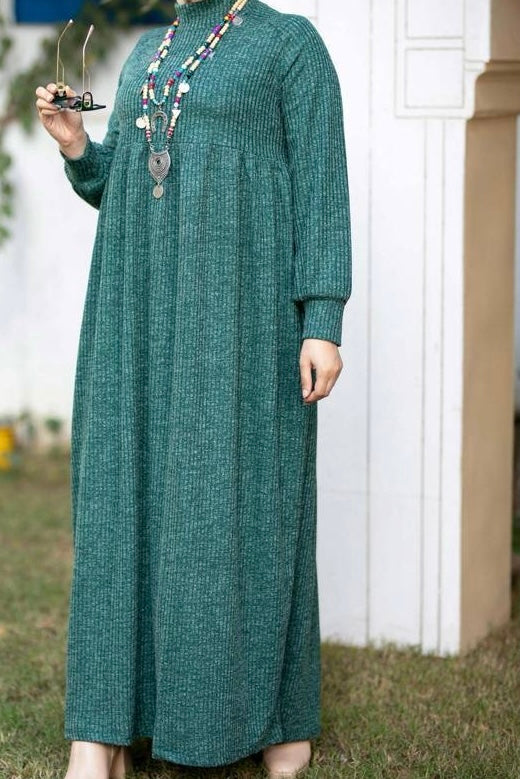 فستان دفا - زيتي (اللون مختلف قليلا)