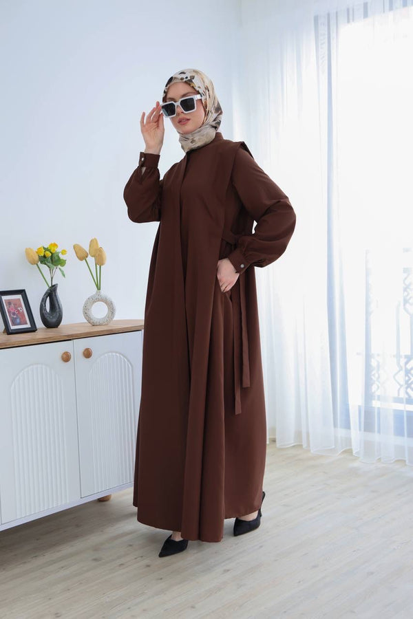 فستان كرمل لون بني