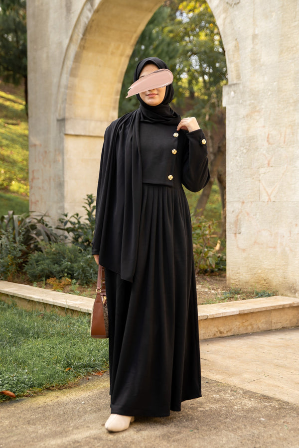 فستان شفق - اسود