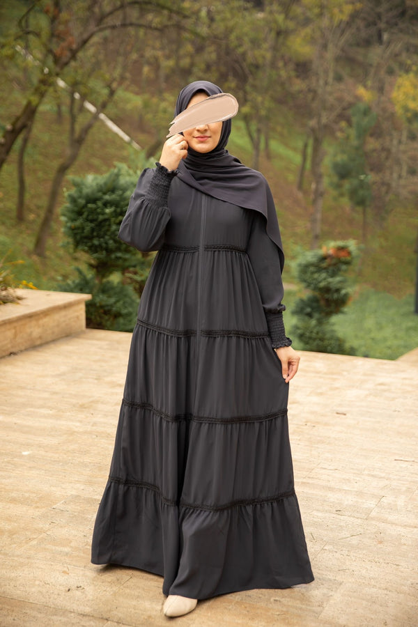 فستان خشوع - رمادي