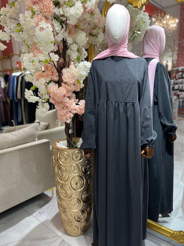 فستان غيمه - رمادي