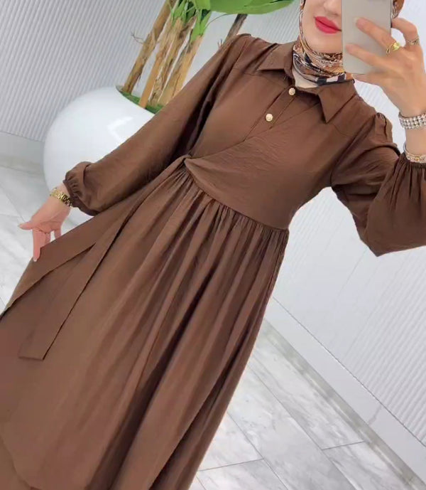 فستان بسملة - لون بني 🍂