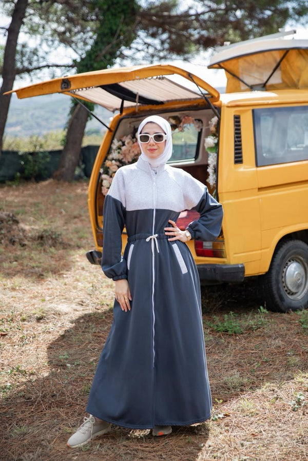 فستان بانة فوتر - رمادي