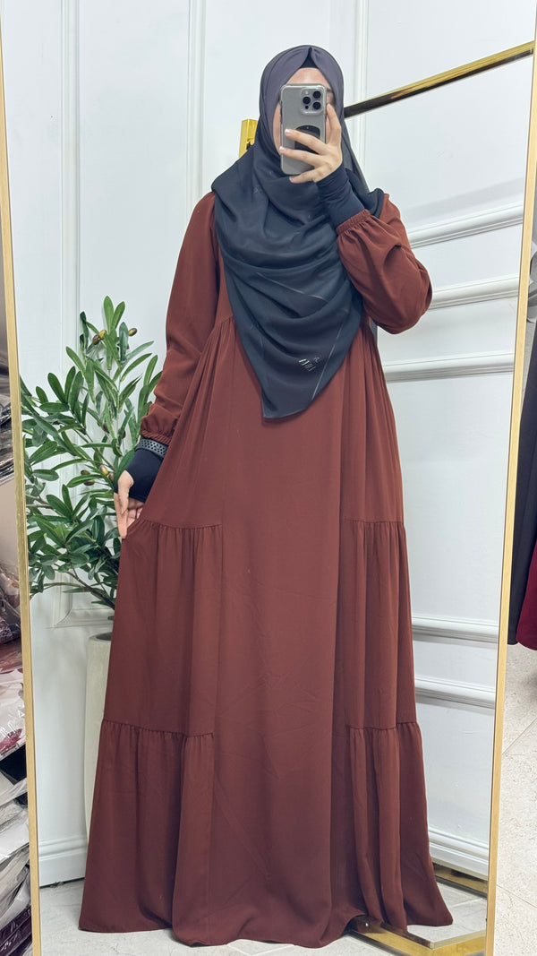فستان خاشعة لون قرميدي 📿🧕🏼