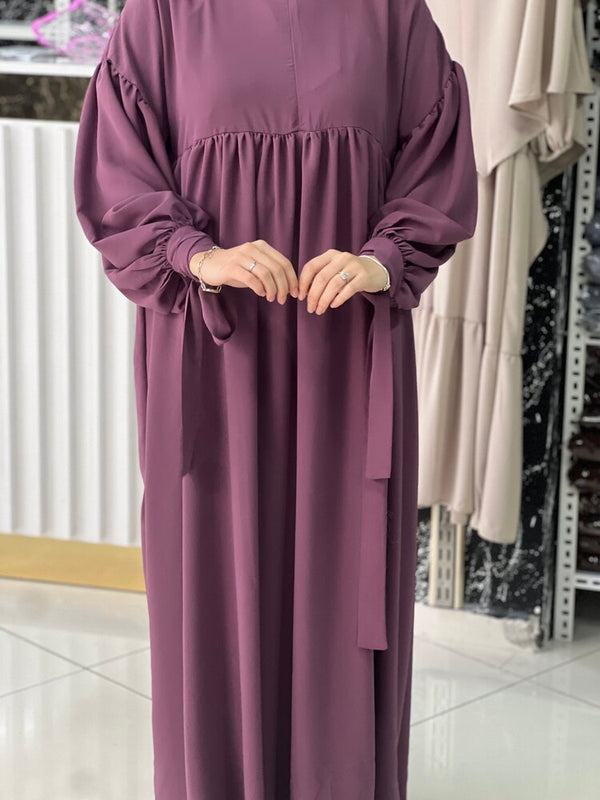 فستان ربطات المدينة - لون وردي