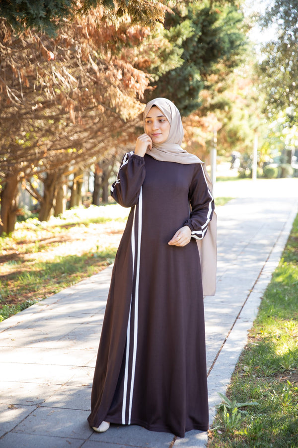 فستان سبورت - بني