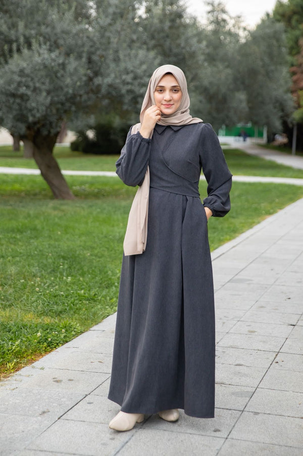 فستان خواطر - رمادي