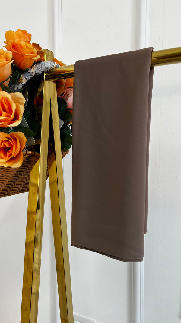 حجاب مستطيل قماش المدينة مميز لون بيج غامق