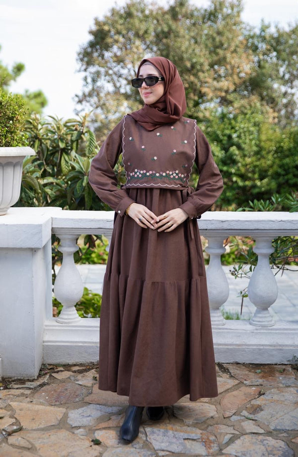 فستان هند - بني 🌨️
