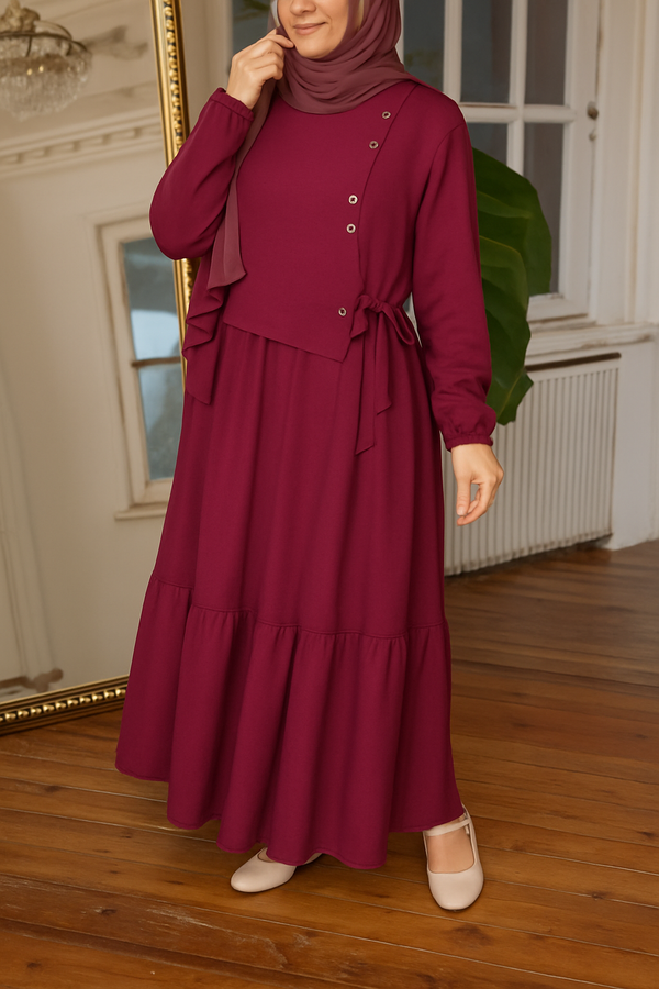 فستان كادو - لون بوردو