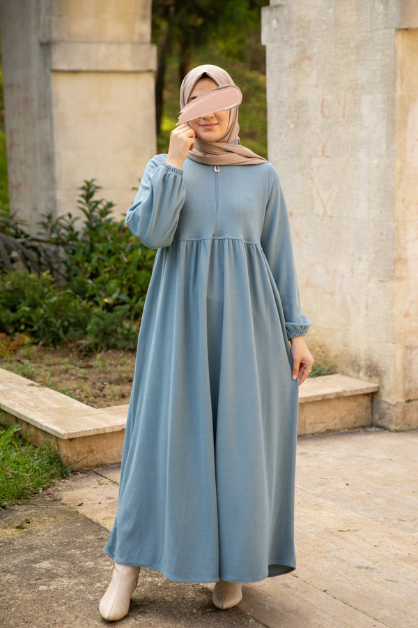 فستان سجى - ازرق بارد