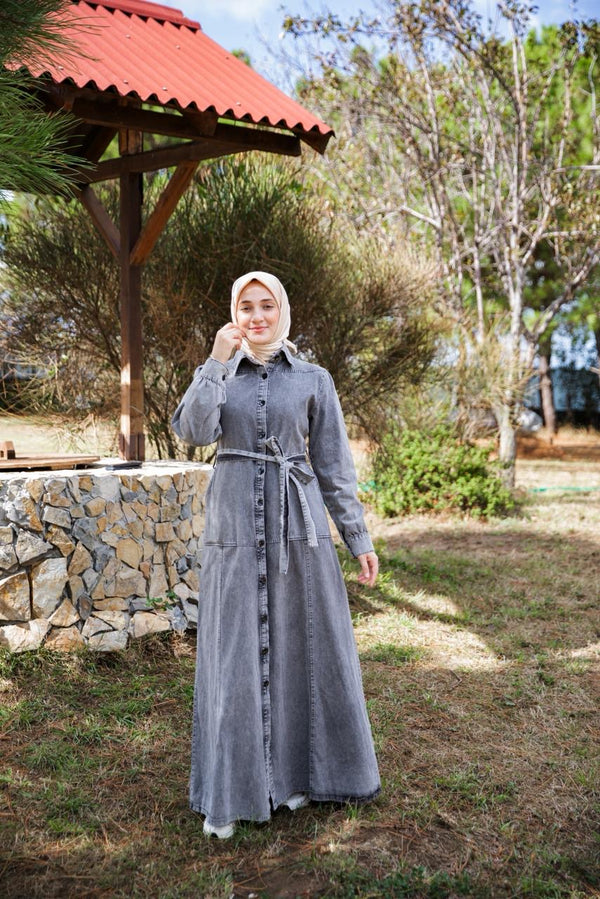 فستان جينز رمادي - قبة ٧