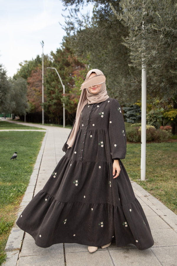 فستان تالا - رمادي