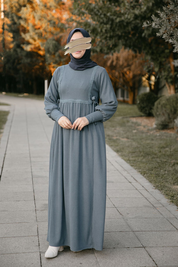 فستان فاطمه - رمادي