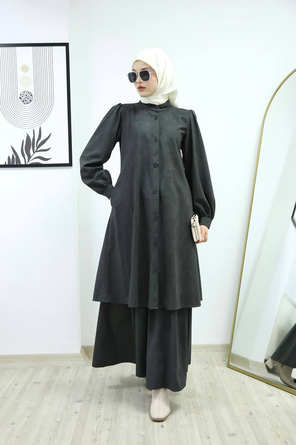 طقم حكايه - رمادي