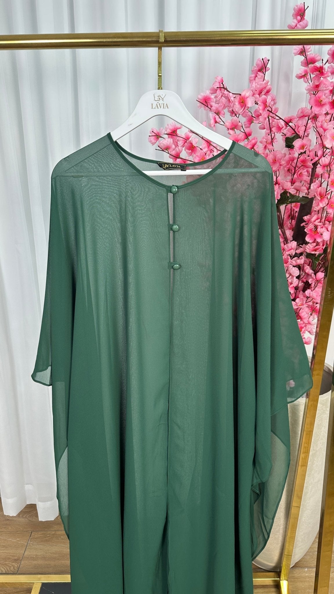 عباية العفة ماركة لاڤيا لون اخضر - Lavia