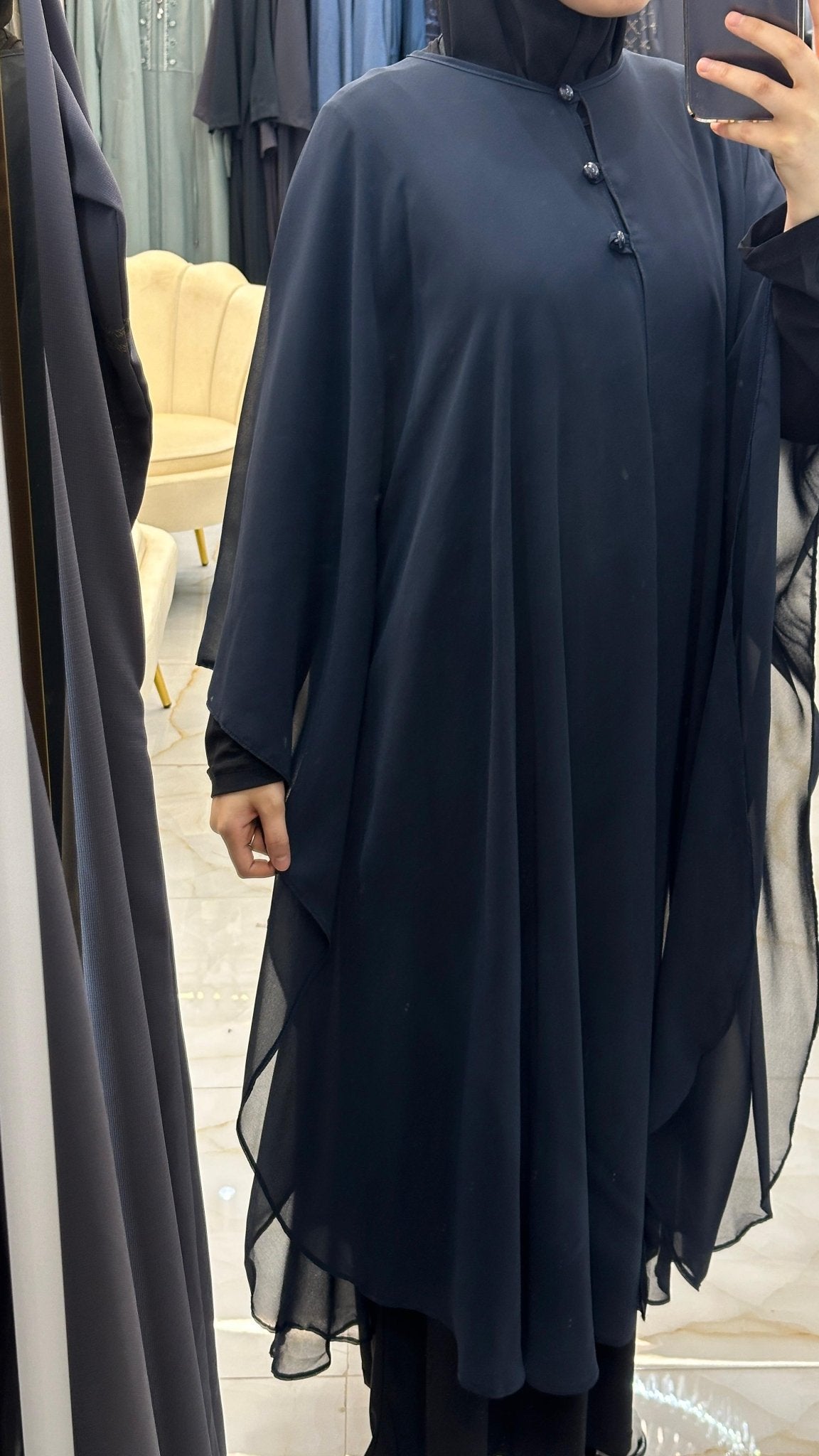 عباية العفة ماركة لاڤيا لون اسود - Lavia