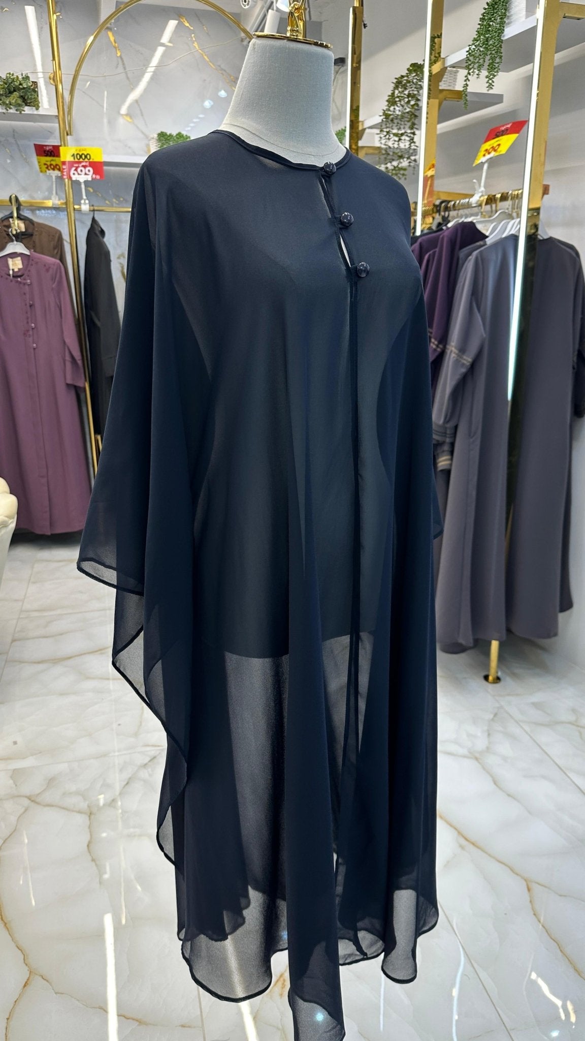 عباية العفة ماركة لاڤيا لون اسود - Lavia