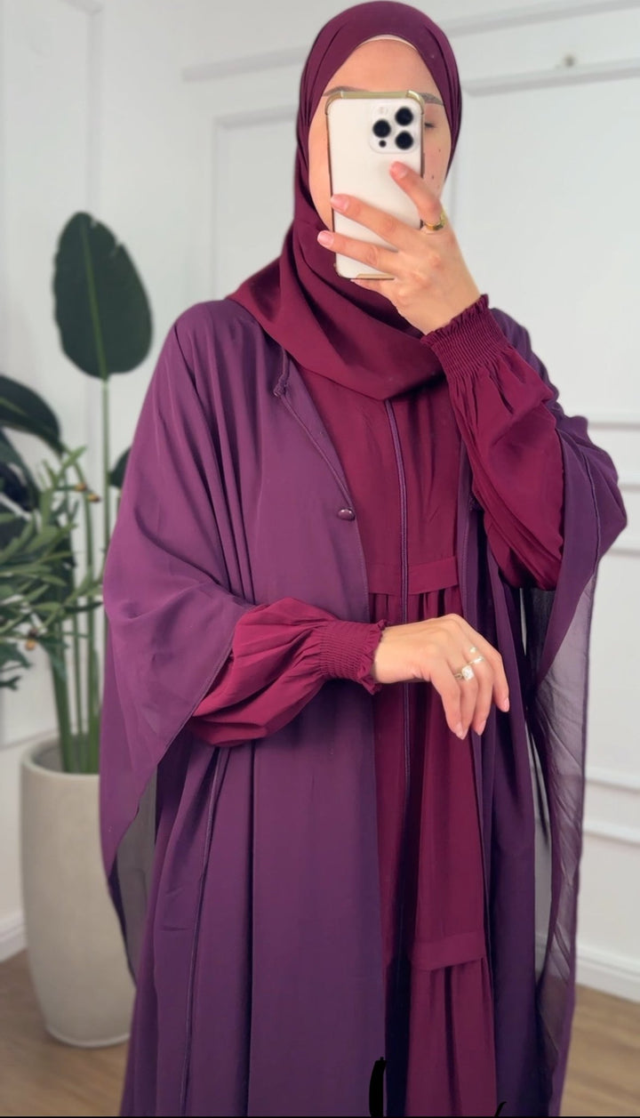 عباية العفة ماركة لاڤيا لون بنفسجي - Lavia