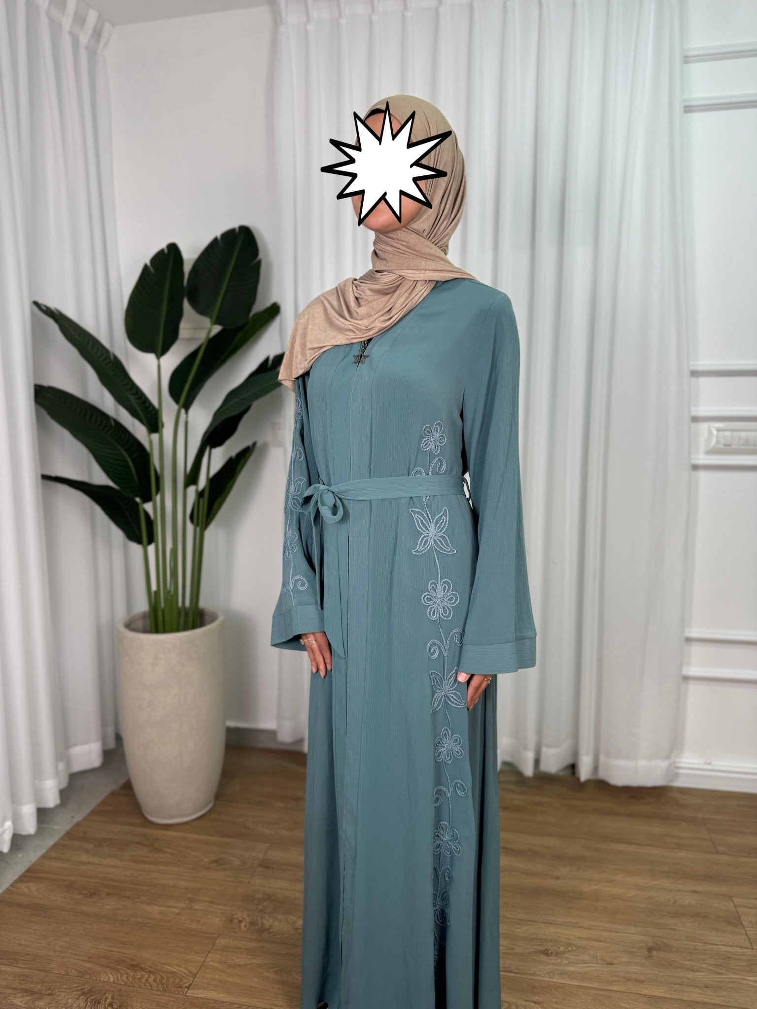 عباية سنيال لون فيروزي - Lavia