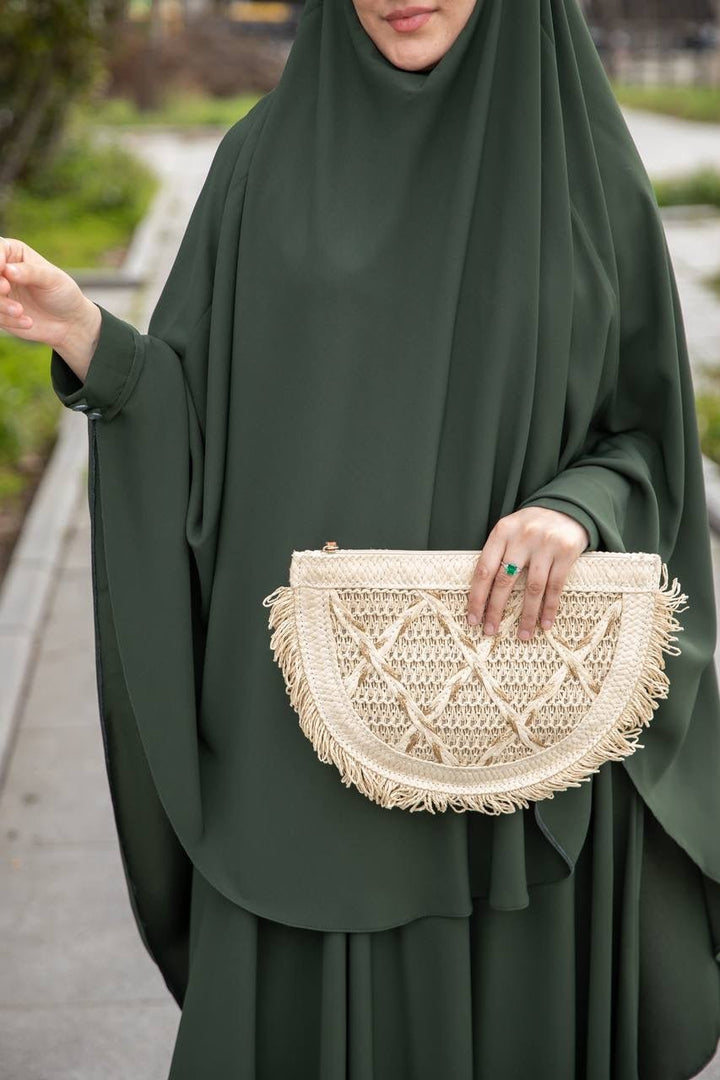 إدناء فرنسي تصميم الفراشة لون زيتي 🦋 - Lavia