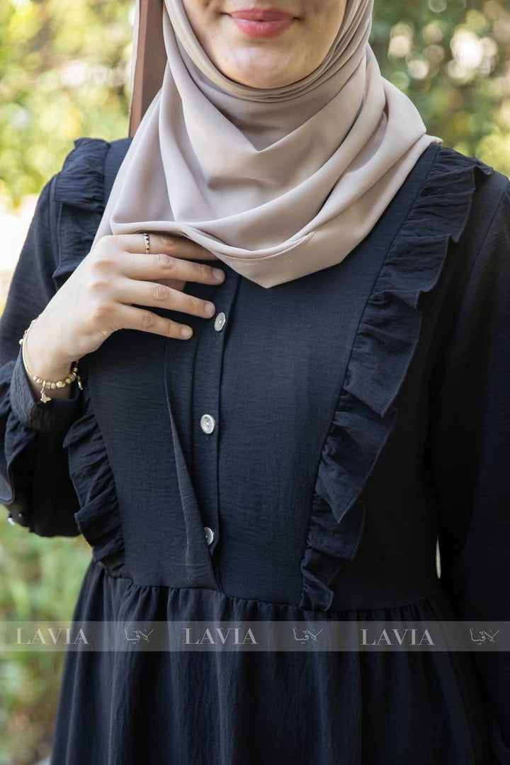 فستان ايات لون اسود - Lavia