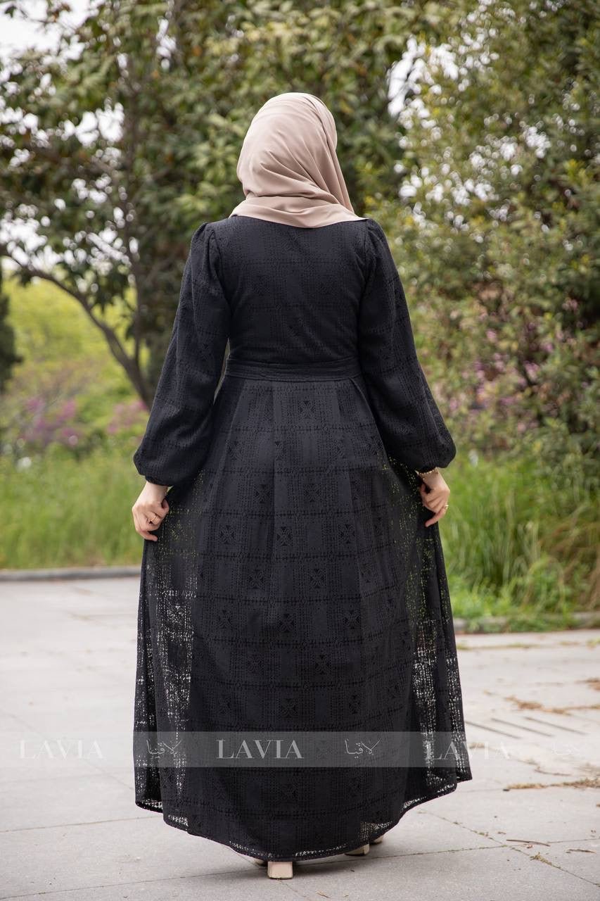 فستان إسلام لون اسود - Lavia