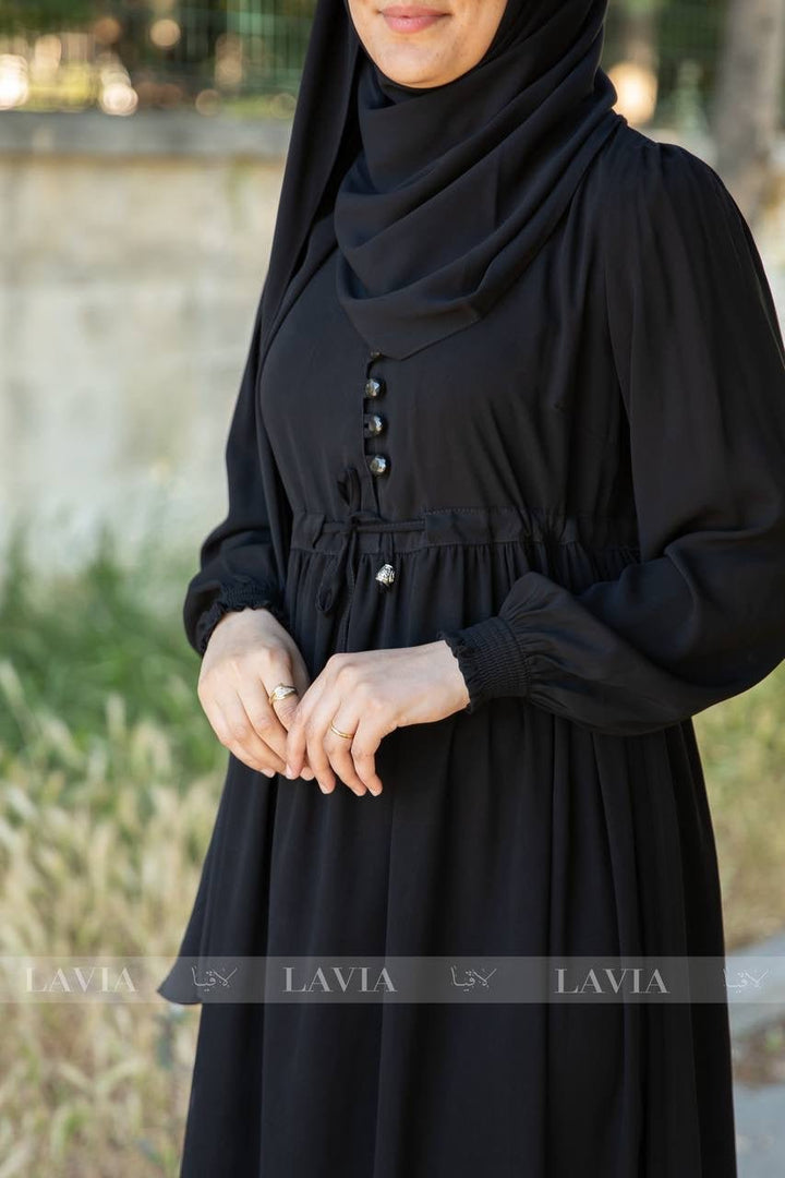 فستان حشمة لون اسود 🖤 - Lavia