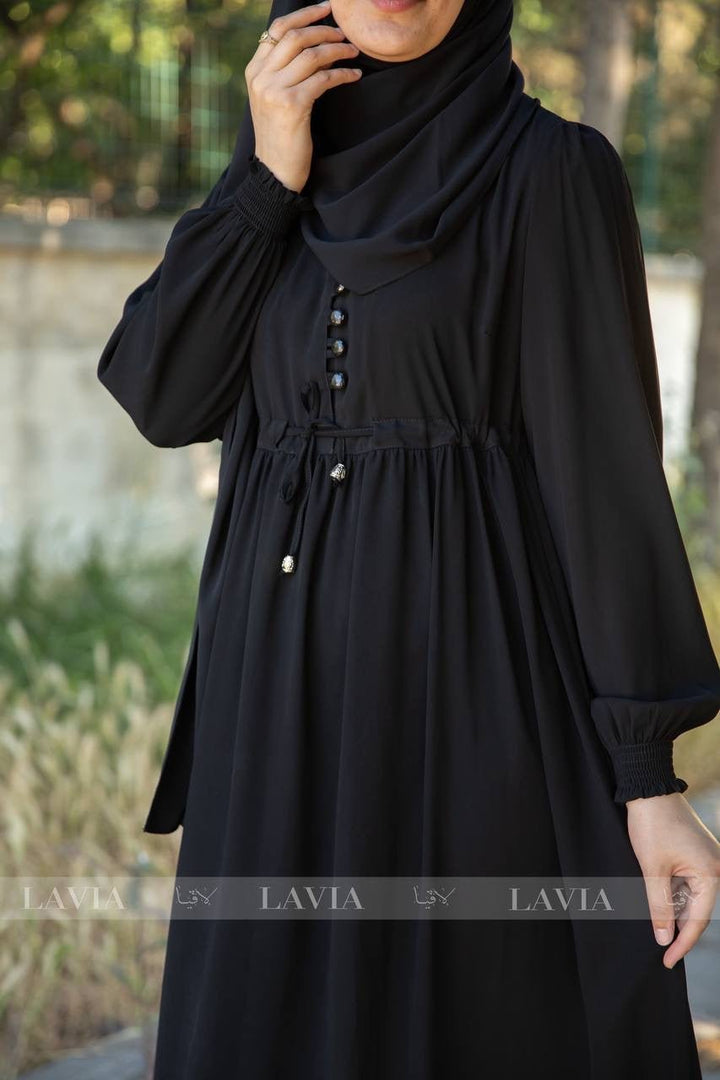 فستان حشمة لون اسود 🖤 - Lavia