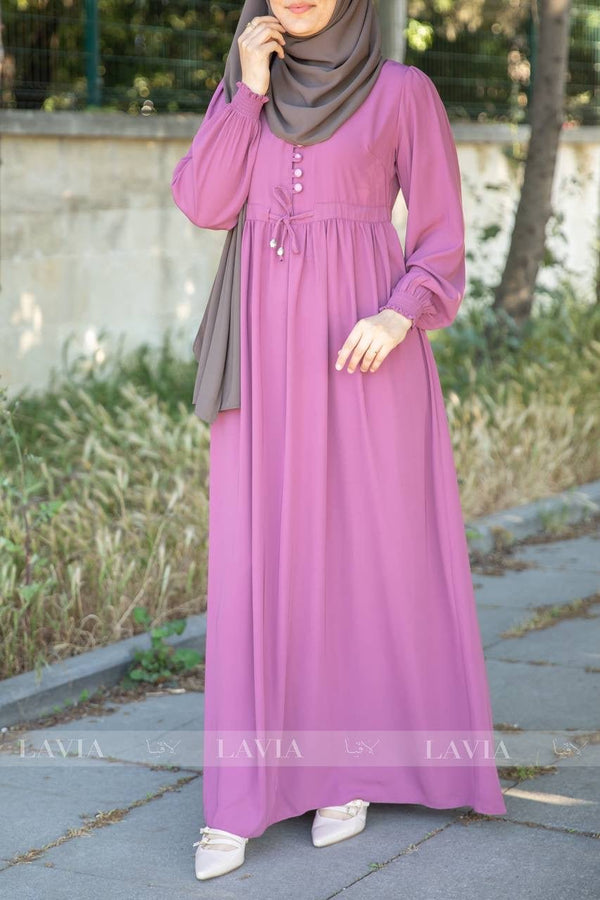 فستان حشمة لون زهري💞 - Lavia