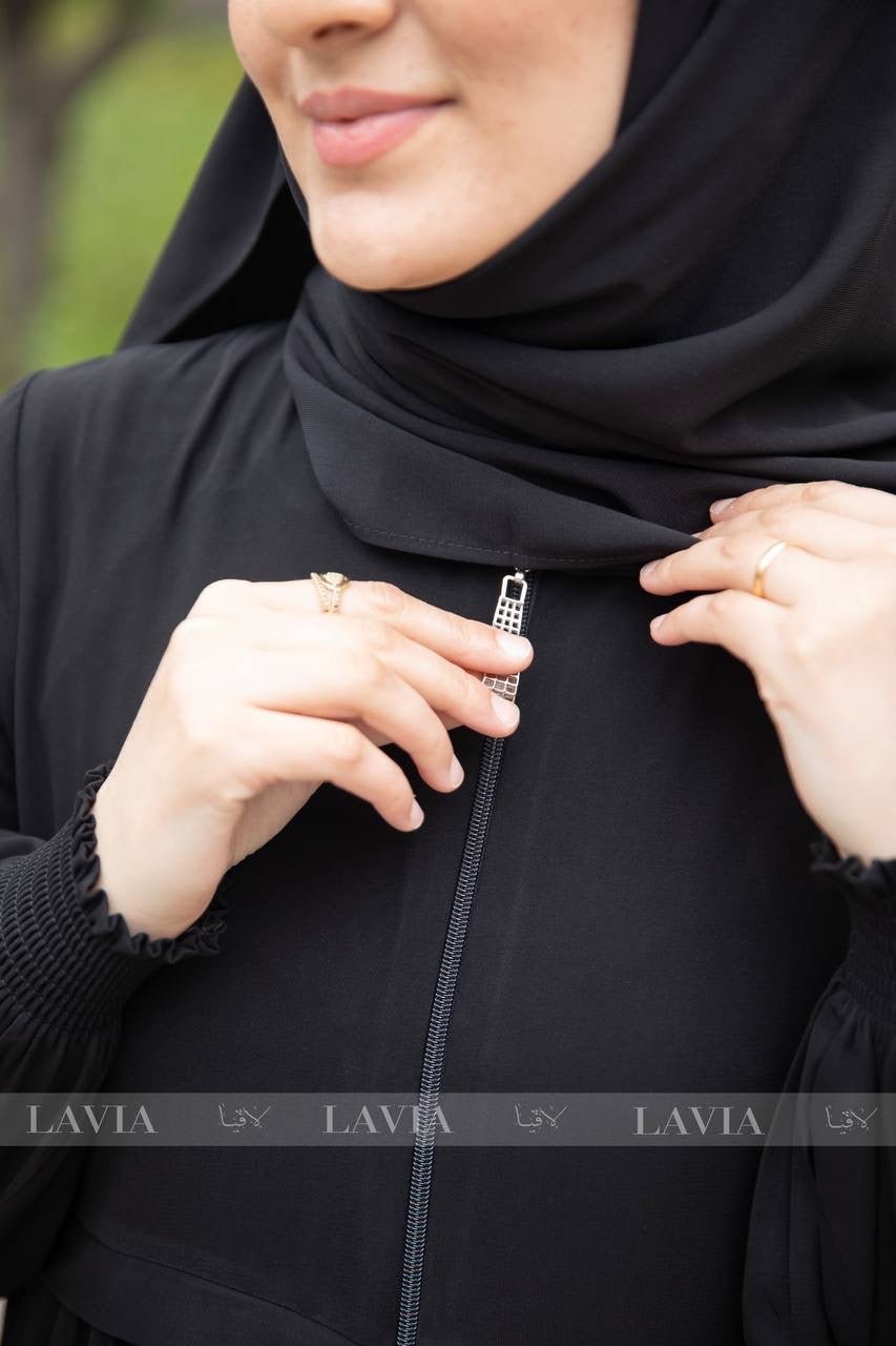 فستان حياء لون اسود – أناقة العفة بتصميم لافيا الحصري ⚡️🌷 - Lavia