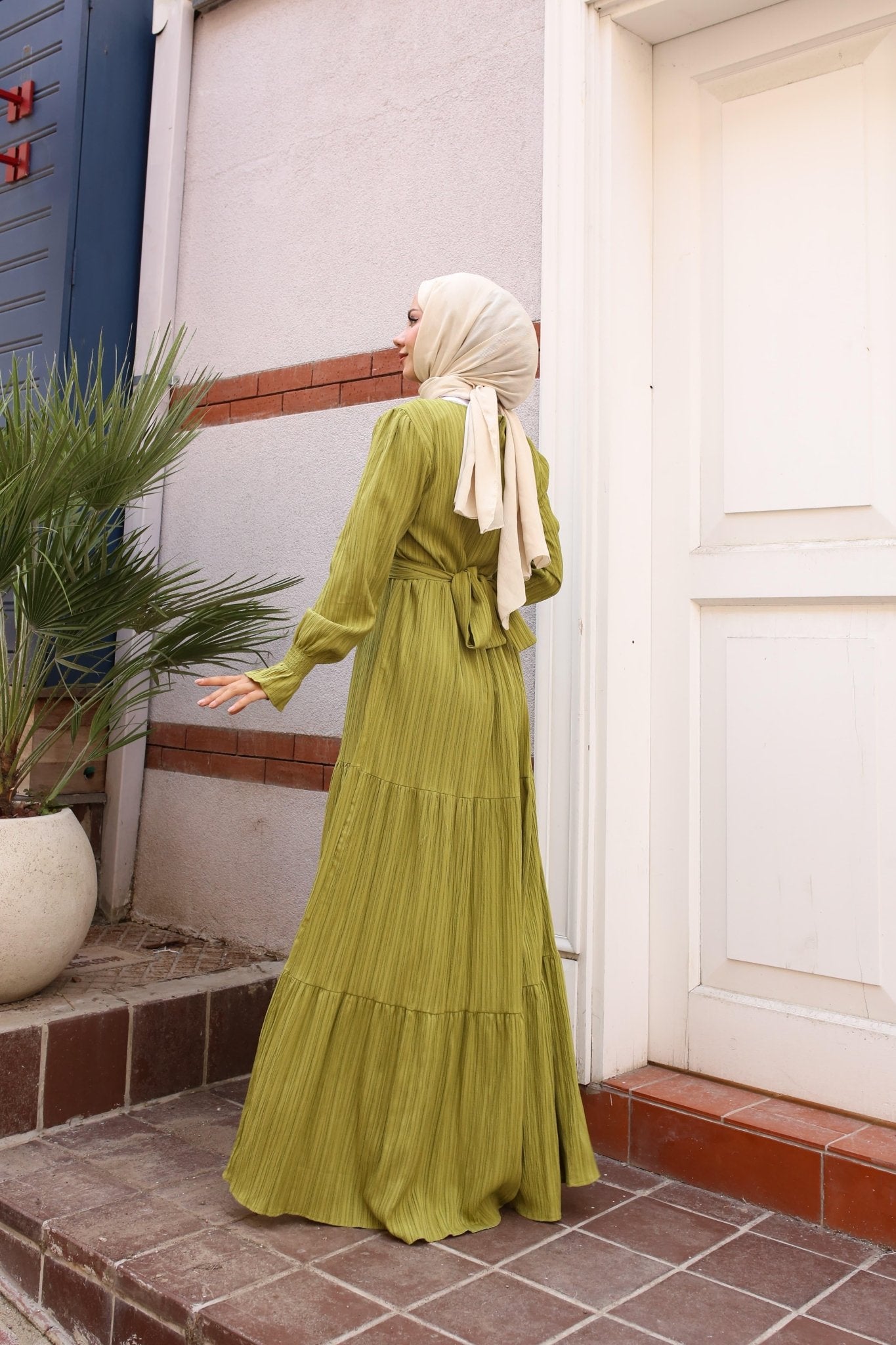 فستان كفاية خريفي لون ليموني (تصفية لا يوجد تبديل او ترجيع!) - Lavia